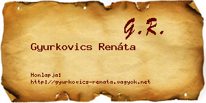 Gyurkovics Renáta névjegykártya