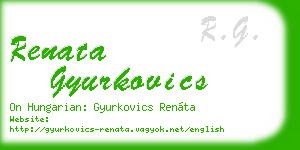renata gyurkovics business card